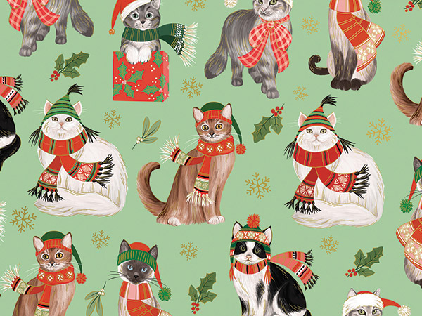 Frolicking Felines Tissue Paper, 20x30", Bulk 240 Sheet Pack