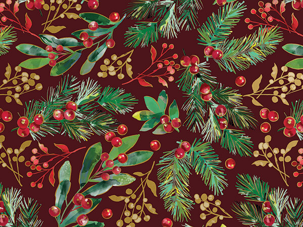 Winter Foliage Tissue Paper, 20x30", Bulk 240 Sheet Pack