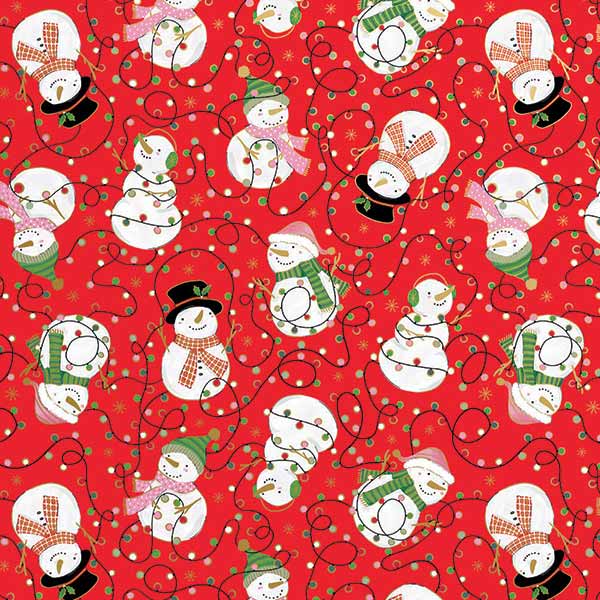 Snowmen & Lights Tissue Paper, 20x30", Bulk 240 Sheet Pack