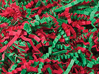 Red Crinkle Cut Paper Shred