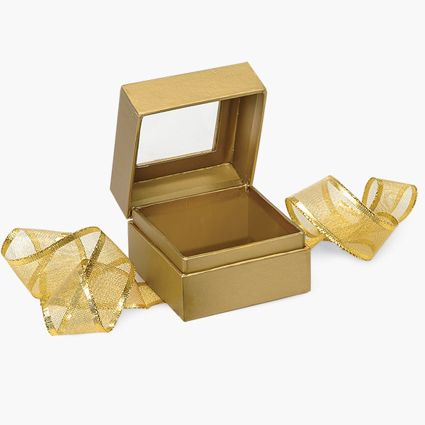 Metallic Gold Ribbon Window Box