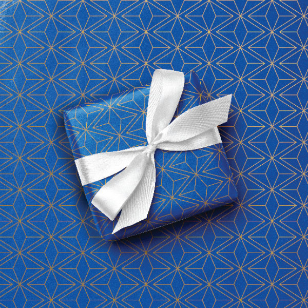 Gold Blue Geo