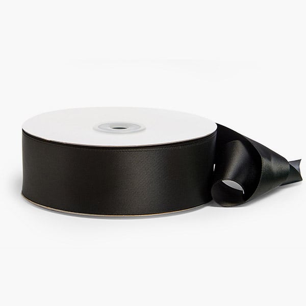 Black Double Faced Satin Ribbon