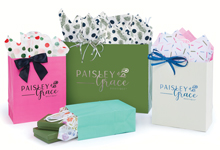 Hot Stamp Your Aqua Paper Shopping Bags