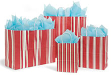 Nashville Wraps Red Ticking Stripe Gift Bags