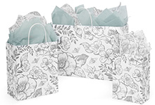 Nashville Wraps Timeless Floral Gray Gift Bags