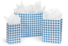 Nashville Wraps Blue Gingham Paper Gift Bags