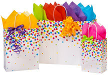 Rainbow Confetti Gift Bags