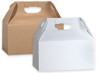 Nashville Wraps Kraft and White Gable Boxes