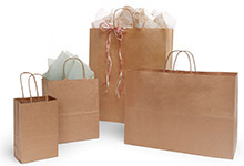 Nashville Wraps Customizable Brown Kraft Shopping Bags